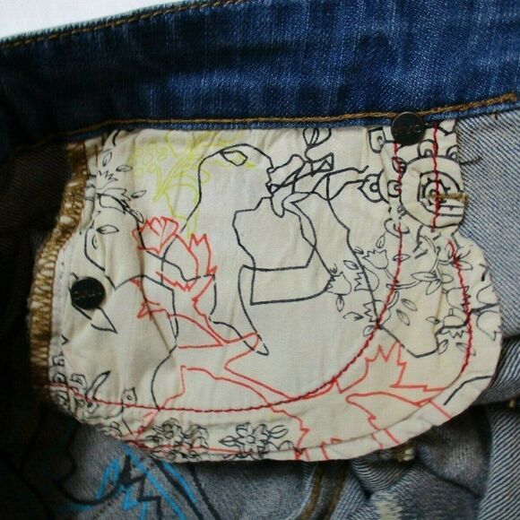 Blank NYC Jean Shorts Festival Y2K Frayed Hem Distressed Denim Women’s Size 25 - Picture 8 of 12